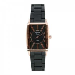 Alexandre Christie AC 2986 Rosegold Black Steel LHBBRBA